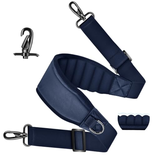 Image of ZINZ 3D Air Cushion Bag Strap 59 inch Adjustable Belt with Fixed Ultra-Thick Padded & Dual Clasps & Swivel Hooks, Breathable and Comfort Strap for Bags,Blue