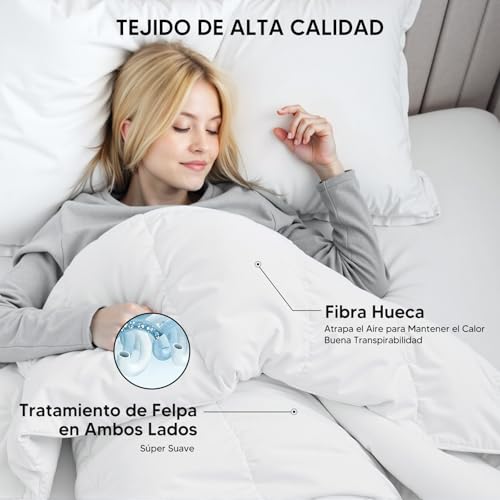 Opiniones de Edredon Blanco Individual más recomendados. 11 Imagen adicional