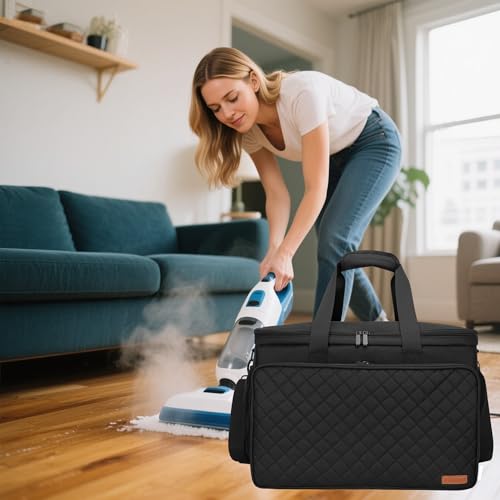 FURIMETY Steam Cleaner Carrying Bag Compatible with Dupray Neat Steam Cleaner, Multiple Storage Pockets for Dupray Neat Plus Steam Cleaner and Accessories, Bag Only, Quilted Black by FURIMETY - Image 9