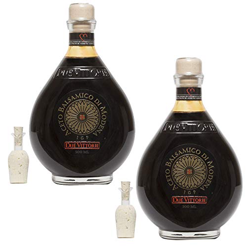 Due Vittorie Oro Gold Balsamic Vinegar with Pourer, 16.9fl oz / 500ml (2 pack) - //coolthings.us