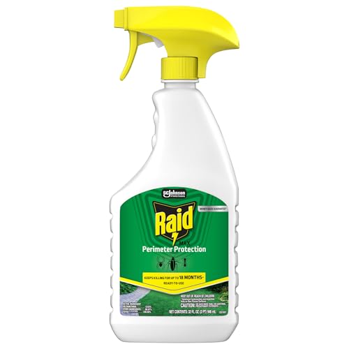 Image of Raid Outdoor Perimeter Protection Spray, Kills American Cockroaches & Argentine Ants for up to 18 Months, For Outdoor and Indoor Use, Water-Based, Easy-To-Use, Multipurpose Bug Barrier, 32 oz