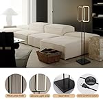 59-inch Modern Floor Lamp, 3000K 24W Lighting with Metal Lampshade, Industrial Style LED - Matte Black Finish - Image 2