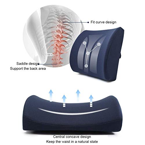 Coussin lombaire pour douleur bas du dos support mémoire de forme