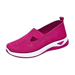 Walking Shoes for Women UK，Wide Fit Ladies Breathable Mesh Walking Running Trainers Slip On Comfortable Arch Support Soft Sole Athletic Tennis Sneakers Non Slip Low Top Orthopedic Shoes
