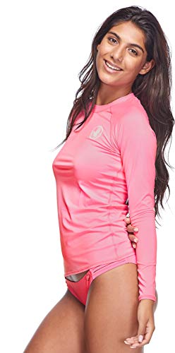 Image of Body Glove Women's Smoothies Sleek Solid Long Sleeve Rashguard with UPF 50+