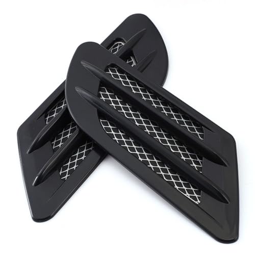 calm wish ダミー ダクト ボンネット フロント ボディ フェンダー エアロ エアー インテーク カスタム ドレス アップ ブラック 2個 汎用