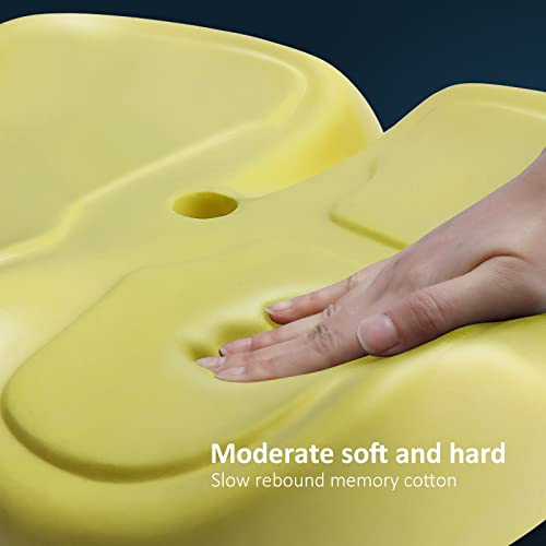 Memory Foam Seat Cushion For Tailbone Pain Pressure Relief, Comfort Support Mat For Office Chair Desk Chairs Car Truck Drivers Airplane Travel #TOP6