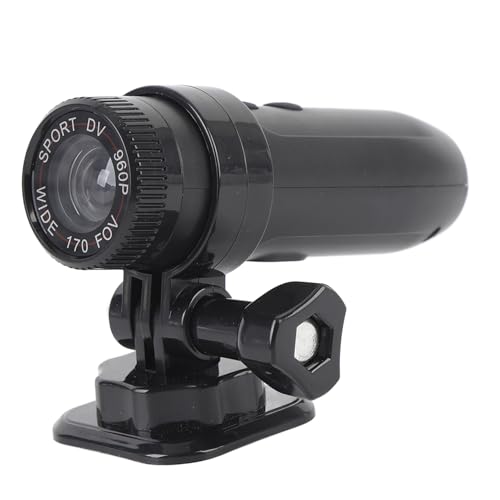 Zyyini Sport DV Camera, 170 Degree Wide Angle Lens HD 1280x960 Video Camera Recorder with IP67 Water Proof, for Outdoor Sports Bike Motorcycle Helmet Mount