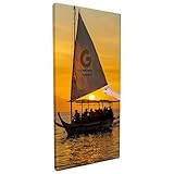 Diamond Painting Bote, Diamond Painting Grande 230x90cm Manualidades Adultos, DIY Cristal Punto de Cruz Bordado Pintura Diamante Kit, Pintar con Diamantes, Decoracion Pared, (Atardecer) Model,Q-42