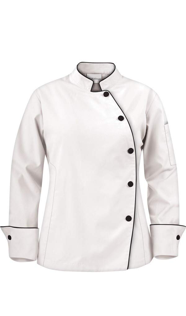 MixStuffMixStuff woman's white Full Sleeves Medium Chef Coat's (Chef Jacket)
