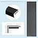 SUNWINGS 10-Pack 12 Inch Peel and Stick Aluminum Tile Trim, Decorative Backsplash Trim Edge, Self Adhesive Marble Tile Liner, Matte Black Medium