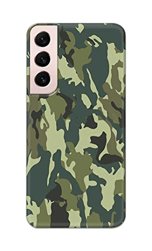 Image of Printed Hard Back Cover Case for Samsung Galaxy S22 Plus 5G | S22+ 5G Back Cover (Green Army Camouflage) -1803