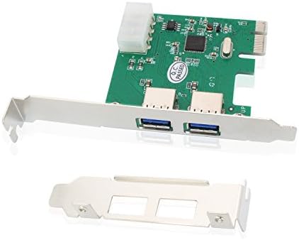 USB PCIe Card, Tanbin 2 Port USB 3.0 to PCI Express Card Expansion Card, PCI-E to USB 3.0 4 Port Hub Controller Adapter - Expand Another Two USB 3.0 Ports for Desktop PC