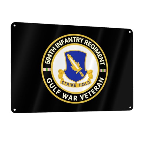 504th Infantry Regiment Gulf War Veteran Metal Sign 12x8 Inch
