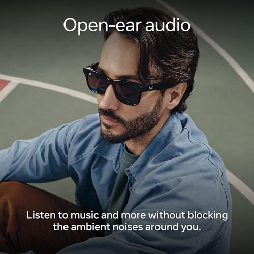 Image of Ray-Ban | Meta Wayfarer (Gen 1) Large - Shiny Black, Green Lenses