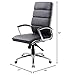 Boss Office Products CaressoftPlus Executive Chair, Traditional, Metal Chrome Finish (B9471-BK)