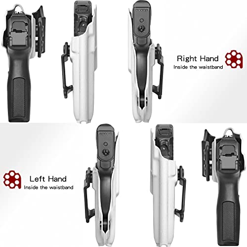 Iwb Kydex Fit: Ruger Lc9 / Lc9S / Ruger Lc380 / Ruger Ec9S Pistol | Inside Waistband | Adjustable Cant | Made In The Usa By Amberide (Arctic White, Right Hand Draw (Iwb)) #TOP2