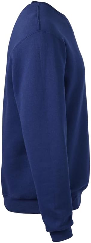 Soffe Mens Adult Long Sleeve Classic Crew Sweatshirt, CG Blue, Medium, 50% Cotton / 50% Polyester Fleece - Image 3