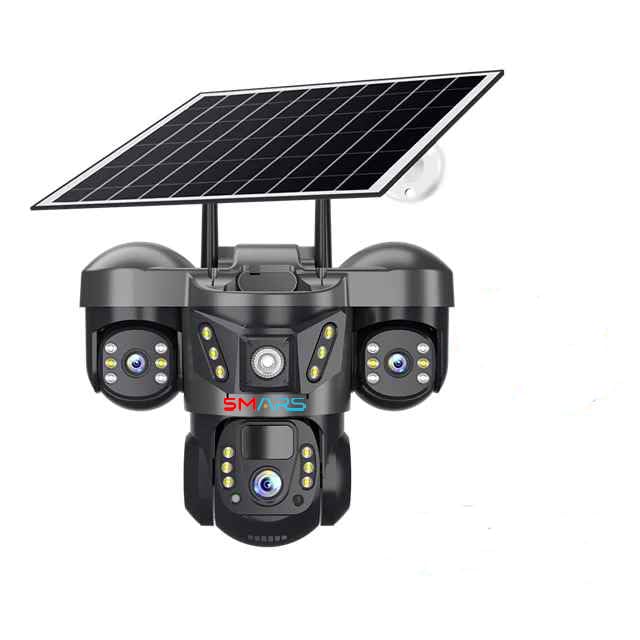 Image of smars 12 MP Full HD Tripple Lens 4G Solar Powered CCTV Camera | K7 Manual Side Rotation| Auto Tracking | Human Detection | Color Night Vision | Two-Way Audio