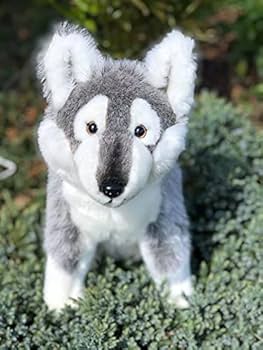 Amazon.co.jp: Auswella ぬいぐるみ グレーウルフ ぬいぐるみ