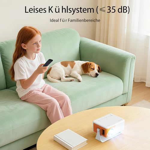 YOTON Mini Beamer Klein[180°Drehung & Auto Keystone] New Y3 Mini Projektor 1080P Unterstützt 15000L, 50% Zoom Tragbarer Beamer für Heimkino Schlafzimmer Kompatibel mit HDMI/USB/Phone/PS5/TV Stick