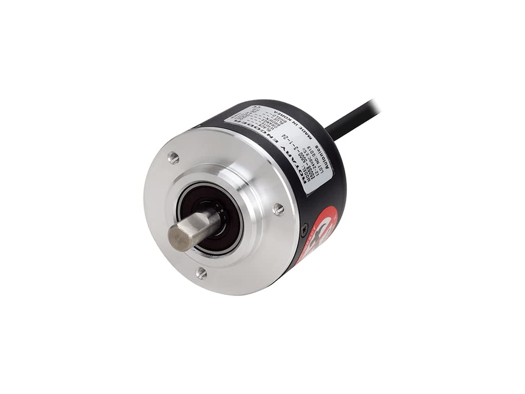 E50S8-1024-3-N-24, Encoder, Incremental, Ø50mm, 8mm Shaft, 1024 PPR, A,B,Z, NPN Open Collector Output, 12-24VDC