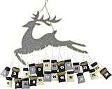 ca.600gr. Trends & more Adventskalender Rentier mit 24 Säckchen Elch Jutesack Holz Hirsch