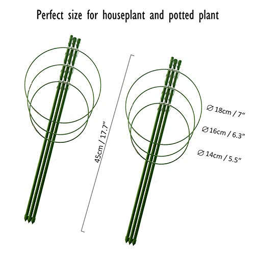 SKEMIX Plant Support Garden Support Rings Trellis Supporter for Climbing Plants Flowers