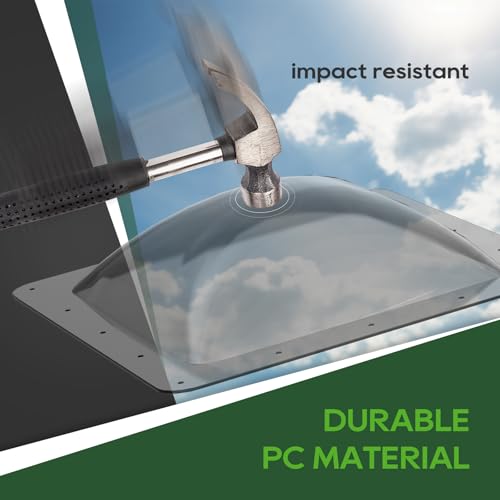 Image of RVGUARD RV Skylight Replacement, 18 inch x 18 inch Outer Dimension Skylight Fits All Standard 14 inch x 14 inch Openings, RV Skylight for Camper Trailer Fifth Wheel Truck, UV Resistant, Impact Resistant, Smoke
