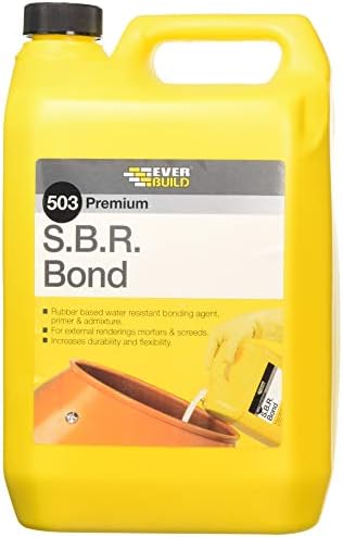 Everbuild 503 Premium S.B.R. Bond Admixture โ Water Resistant Bonding Agent โ White โ 5 litre