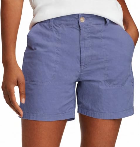 Eddie Bauer Womens Adventurer Stretch Ripstop Shorts (US Numeric 8 Regular Regular Blue)