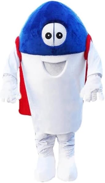 Pill Hero Mascot Costume Adult Size for Men & Women with Built-in Fan Inside the Head