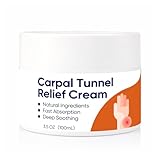 Kranla Carpal Tunnel Cream, Herbal Nerve Hand & Wrist Cream, Natural Hand Care, Non-Greasy Ginger Arnica, Sandalwood Emu Oil & Turmeric Oil, 3.5 fl oz