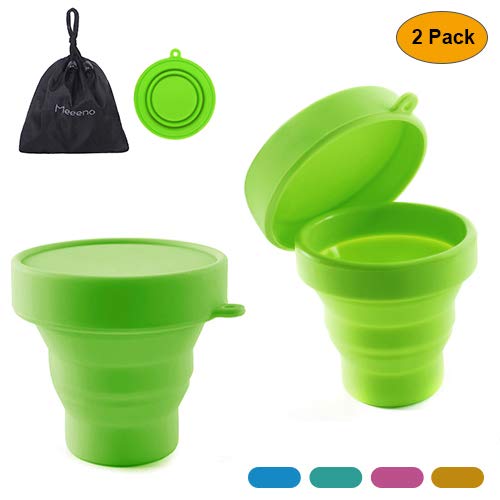 Meeeno Collapsible Silicone Cup for Sterilizing and Storing Menstrual Cup, Reusable and Foldable for Camping Hiking Travel and Outdoors