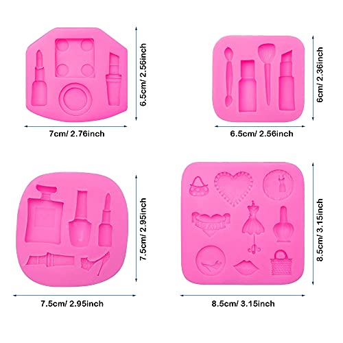 Woohome 14 PCS Makeup Theme Silicone Moulds - Image 4