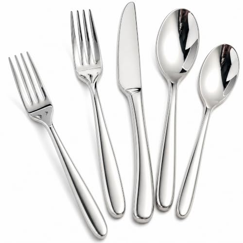 Silverware-Set-for-8-Heavy-Duty-Stainless-Steel-Silverware-Set40-Piece Silverware Set for 8, Heavy Duty Stainless Steel Silverware Set,40 Piece - Image 1