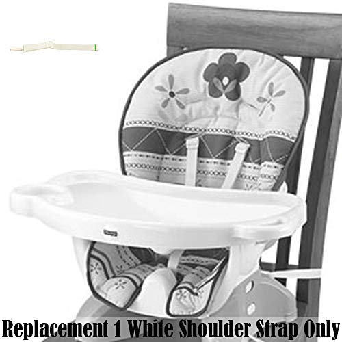 Image of Replacement Part for High Chair - Fisher-Price Space Saver High Chair Sunny Flower BGB27 ~ Replacement 1 White Shoulder Strap