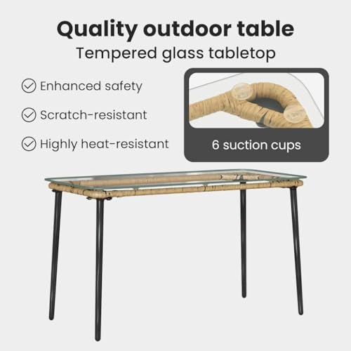 Ensemble de meubles de jardin résistant aux intempéries 4pcs