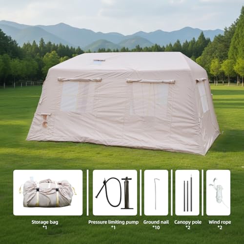 Carpa Inflable Geelife para Camping 11 m2 Beige miniatura 3