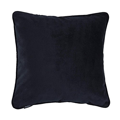 McAlister Textiles Luxury Matt Velvet Throw Pillow Cover - Scatter Cushion for Home or Bedroom Accessories 20" x 20" Black