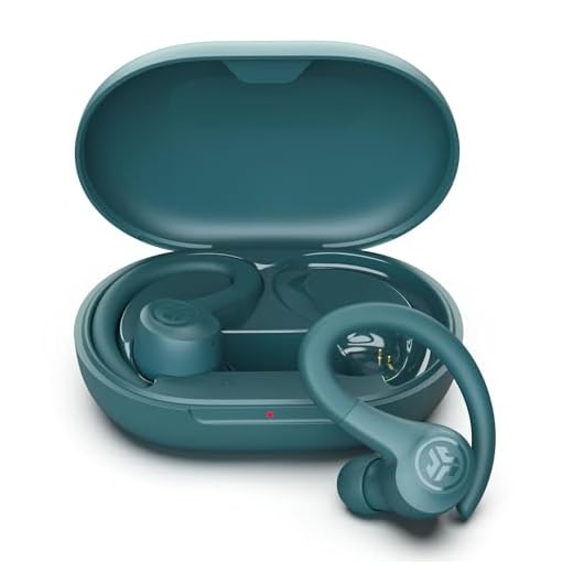 JLab Go Air Sport+ Kopfhörer Bluetooth, Sportkopfhörer 35+ Std., True Wireless In Ear Kopfhörer kabellos für Läufer, Joggen, IP55-schweißresistent, USB-C Ladecase, Be Aware-Modus, Blaugrün