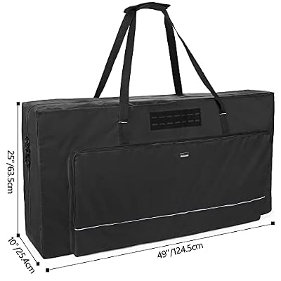 GOBUROS Cornhole Carrying Case Fits Regulation Size Board, Cornhole Carrying Bag with Front Sandbag Pockets, Two-Ways Zipper and Padded Shoulder Strap, Only Bag