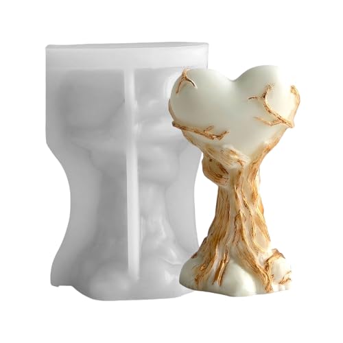 Forma Corazón Silicona Moldes Fáciles Liberar Moldes Vela Reutilizables Textura Silicona Adecuada Para Proyectos Elaboración