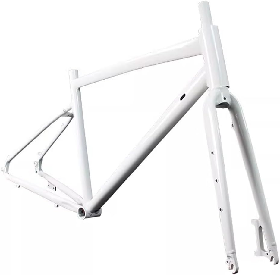 Gravel Road Bike Frameset 700C Disc Brake Aluminum Alloy Bicycle Frames 48cm Cyclocross Bike Frame with Fork Routing Internal Quick Release 135mm