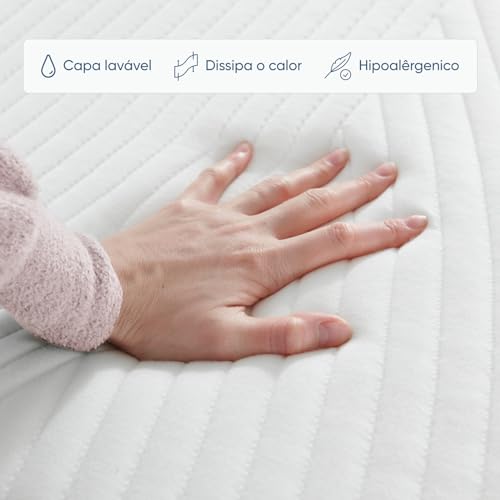 Colchão Queen Luuna Original, Garantia 10 Anos, Suporte Adaptação, Bloqueio de Movimentos - 158x198c