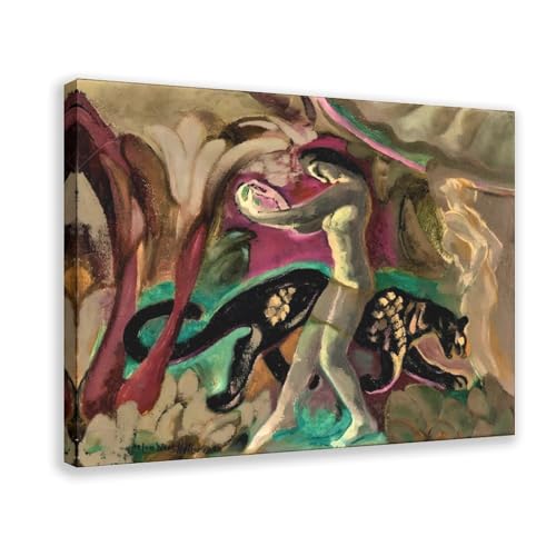 Impression sur toile léopard noir par Helen West Heller 40,6x61 cm