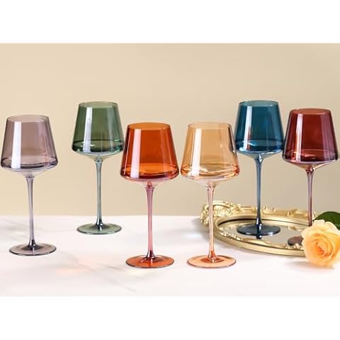Set of 6 Hand Blown Crystal Wine Glasses thumbnail