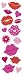 Sandylion Hearts & Lips Slim Stickers