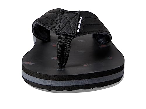 Image of Quiksilver mens Quiksilver Men's Carver Print 3 Point Flip Flop Athletic Sandal