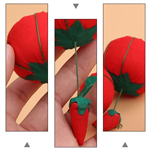 Artibetter 10Pcs Pin Cushion Tomato Needle Pincushion Pins Needle Holder For Diy Craft Sewing Quilting Daily Needlework #TOP2